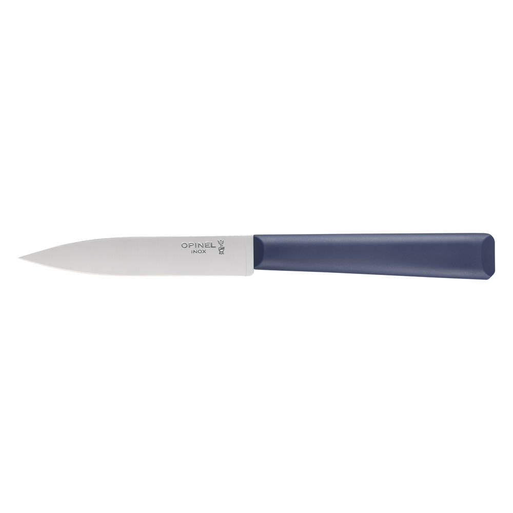 Couteau d'office n°312 Bleu Lame 100mm Manche Polymère Opinel Sa lame lisse et pointue est multi-usages : trancher, émincer, pelerRésiste au lave-vaisselle.